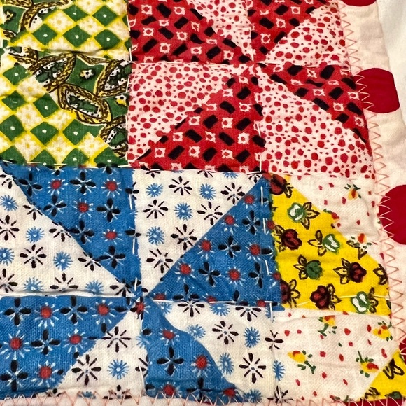 SOLD!!! Vintage patchwork quilt blanket doll or dollhouse 10”x12” - Picture 8 of 13